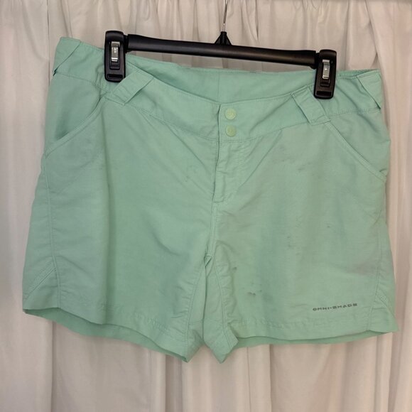 Columbia Womens Omni-Shade UPF 30 Light Blue Casual Shorts Size Large - Picture 1 of 5